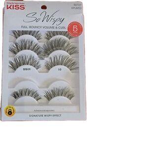 So Wispy, Full Fake Eyelashes Style 56727 KPLM03 Includes 4 Pair Lashes Glue On